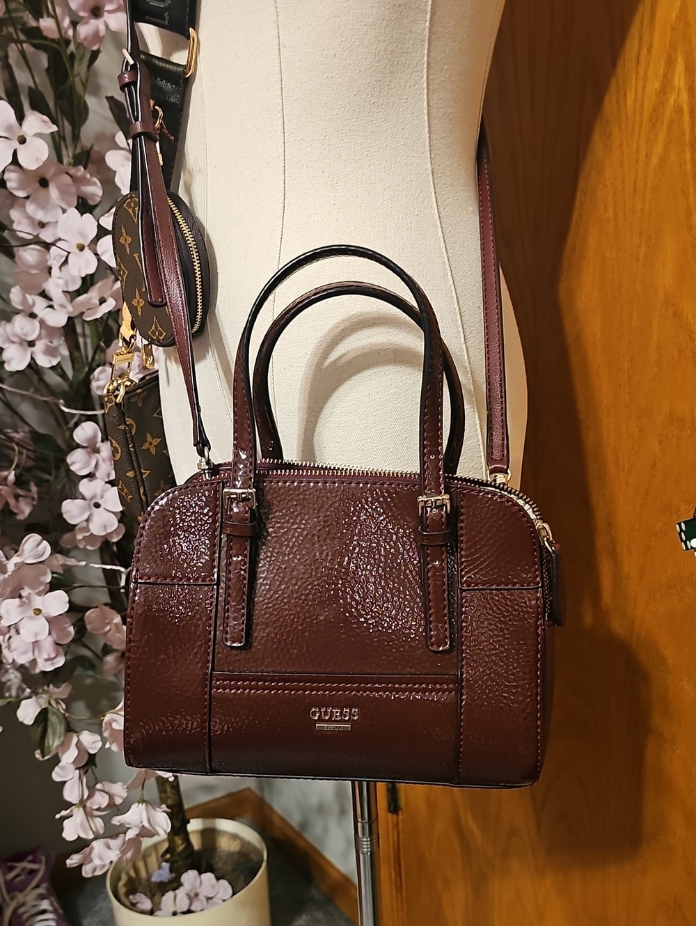 Guess Deep Brown/burgundy Purse